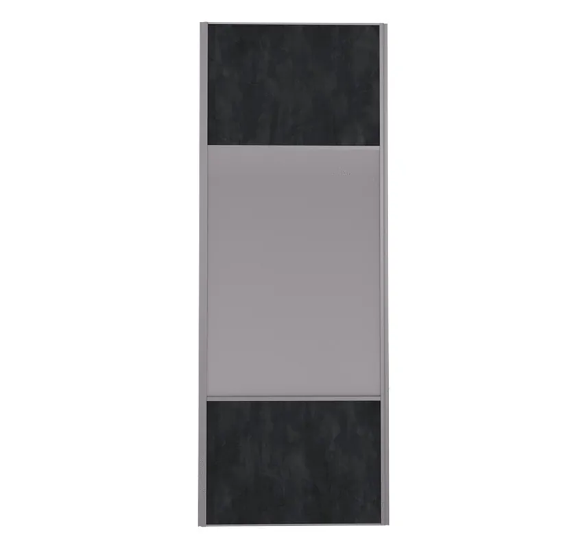 Petit Prix Porte de placard Miroir et Ardoise Profil gris H 248,5 x L 92,2 cm YNGENIO