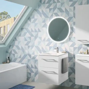 Colonne de salle de bains Selva L33 x H65 x P30 cm panneau de particules blanc - GEBERIT Nouveauté