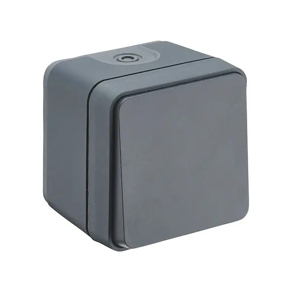 Promotion Interrupteur va-et-vient étanche CYKLONE Anthracite IP55 DEBFLEX