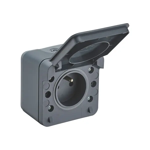 Nouvel Arrivage Prise extérieure Cyklone IP55 - 2P+T - Anthracite DEBFLEX