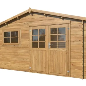 Abri de jardin bois autoclave Marron Bruges1 10,4m2 WHITE_WOOD Affaire À Saisir