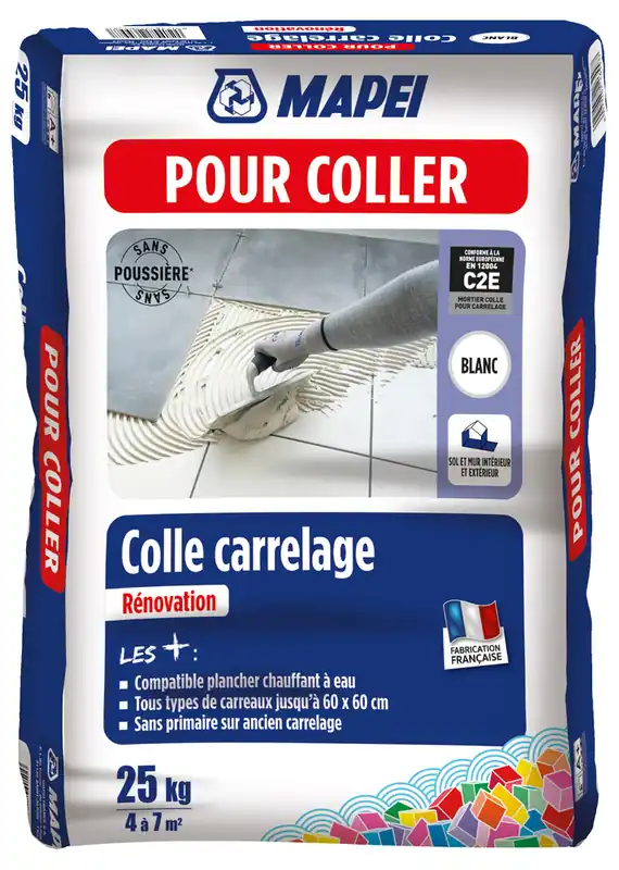 Soldes Colle rénovation sans poussière blanc 25 kg C2e MAPEI
