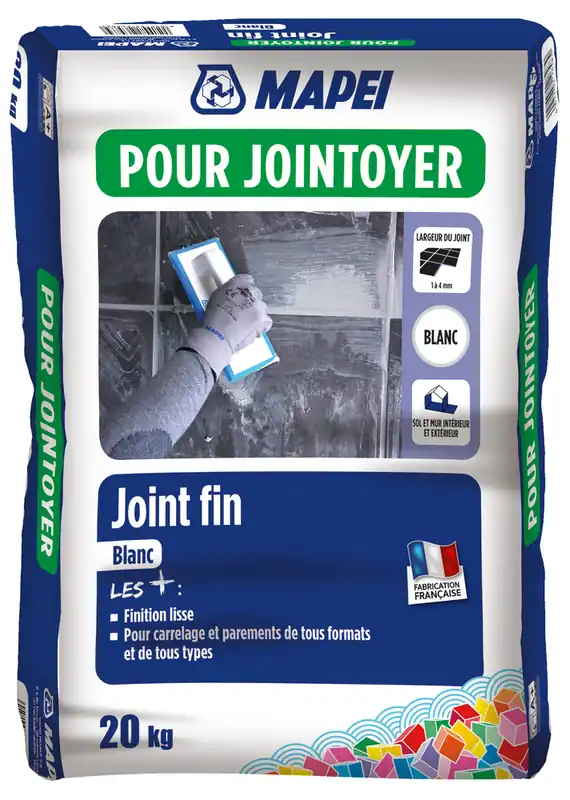 Authentique Joint de carrelage fin blanc 20 kg MAPEI