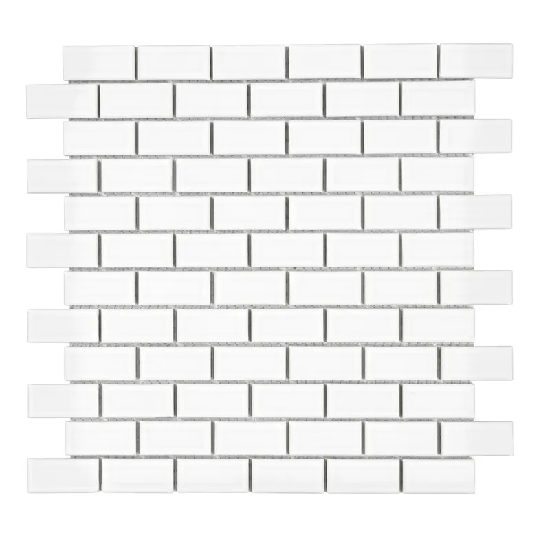 Mosaïque mur intérieur effet briquettes blanc MÉTRO 30 x 30 cm vendu à l‘unité SAS MAT INTER Nouvelle Collection