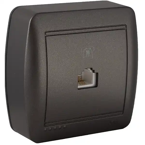 Commander Vite Prise RJ11 en saillie - Noir graphite - Solera