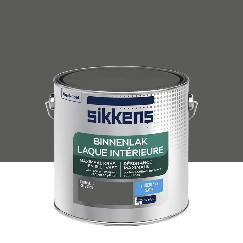 Acheter En Ligne Peinture Laque intérieure fonte gris satin 2,5 l SIKKENS