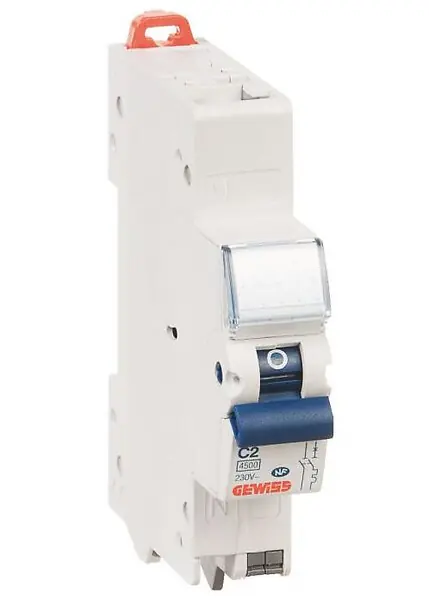 Disjoncteur Fixmatic 1P+N C2 4,5KA 1 module Auto/auto 20A Gewiss Offre Du Jour