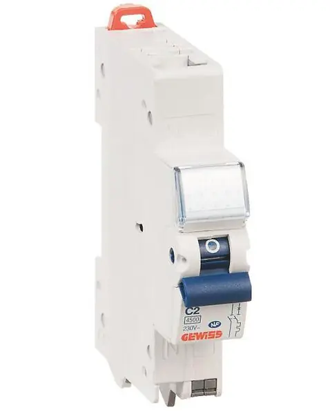 Disjoncteur Fixmatic 1P+N C2 4,5KA 1 module Auto/auto 10A Gewiss Offre Du Jour