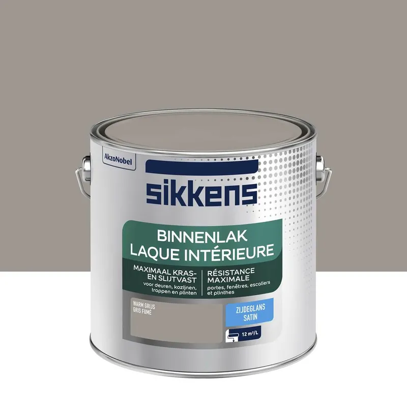 Offre Du Jour Peinture Laque intérieure gris fumé satin 2,5 l SIKKENS