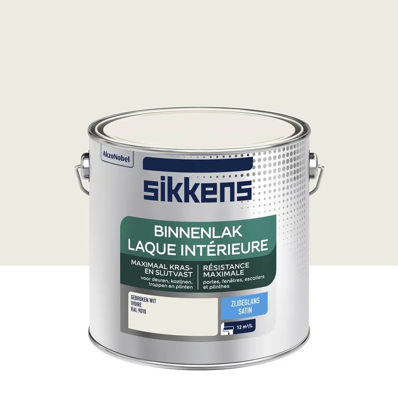 Peinture Laque intérieure ivoire satin 2,5 l SIKKENS Prix Promo