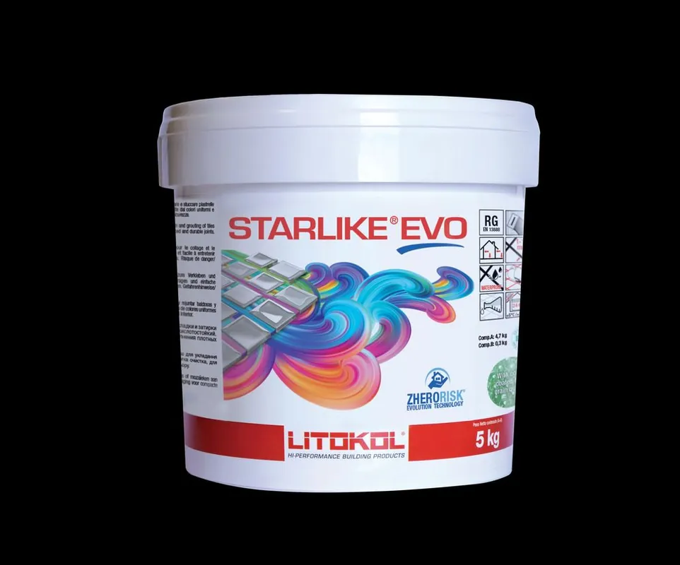 Satisfait Ou Remboursé Mortier époxy bi-composant antiacide blanc absolu 100 Starlike EVO 5 kg LITOKOL