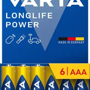 Expédition Rapide Pile alcaline AAA Longlife Power - 1,5 V - Lot de 6 VARTA