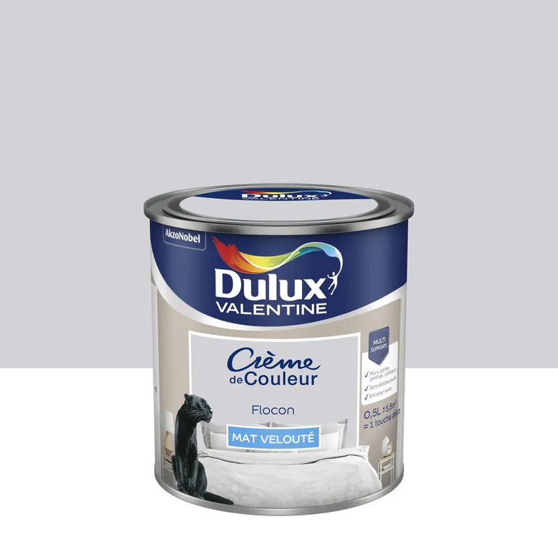 Populaire Peinture Crème de Couleur Flocon mat 500 ml - DULUX VALENTINE