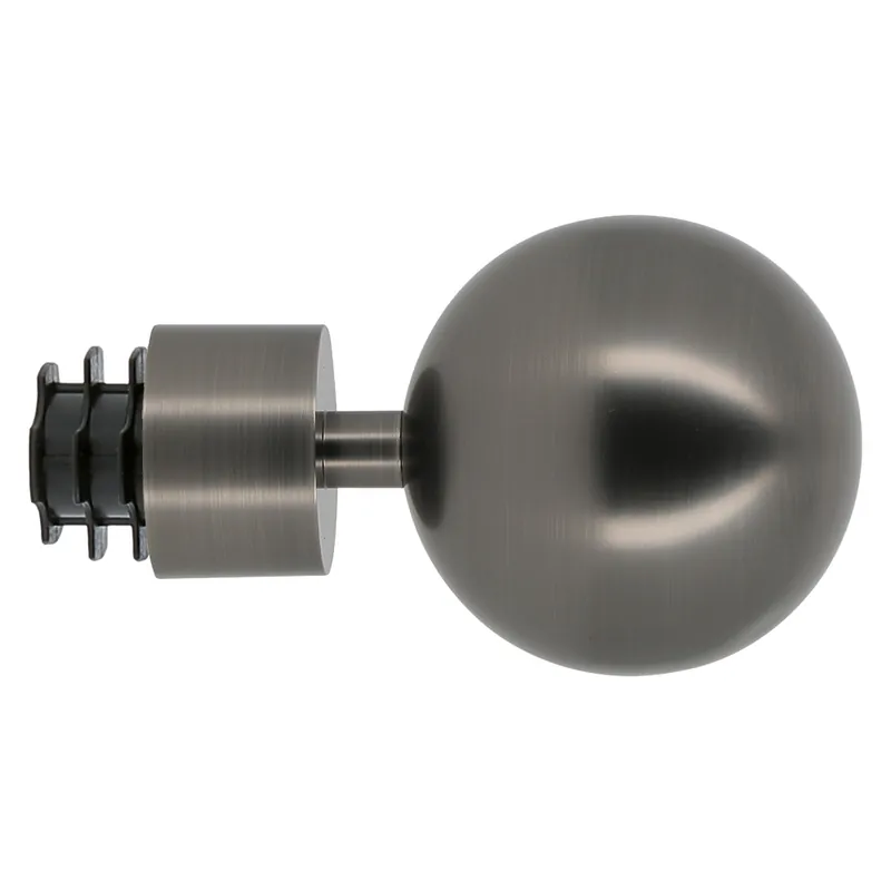 Paiement Sécurisé Embout déco boule en métal diam 28 mm Finition Gun foncé - MOBOIS