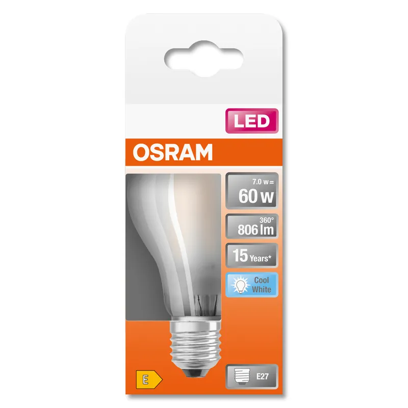 Seulement Aujourd'hui Ampoule LED E27 Rétrofit Dépolie 7 W = 806 lumens blanc neutre Star OSRAM