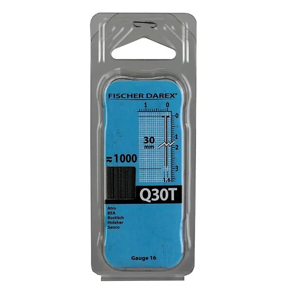 Pointe à tête 30mm - Lot de 1000 - Type Q FISCHER DAREX Livraison Express