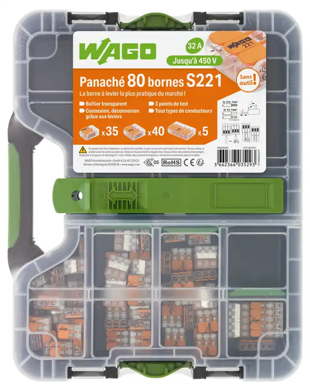 Satisfait Ou Remboursé Mallette WAGO 80 pièces panachées S 221