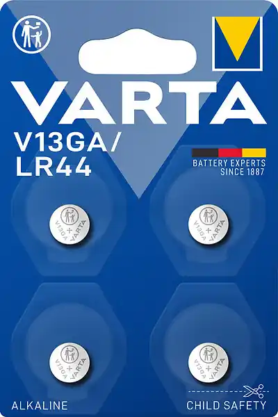Achetez Aujourd'hui Pile bouton alcaline V13GA - 1,5V - Lot de 4 VARTA