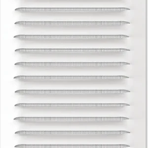 Grille d‘aération rectangulaire aluminium blanc à persienne 40x250 mm avec moustiquaire AUTOGYRE Offre Du Jour
