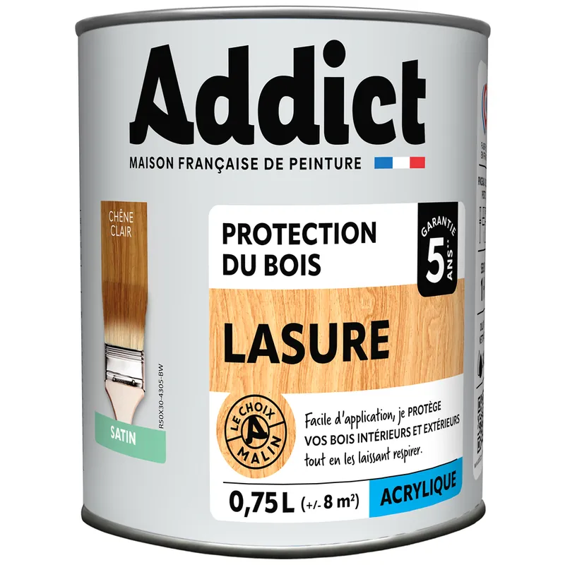 Réduction Lasure 5 ans Chêne Clair 750 ml - ADDICT