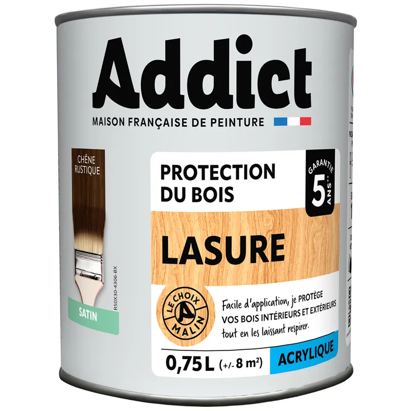 Lasure 5 ans Chêne Rustique 750 ml - ADDICT Promotion Saisonnière