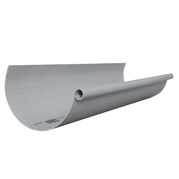 Profil de gouttière ronde PVC - Gris - Développé 160mm FITT Meilleure Vente