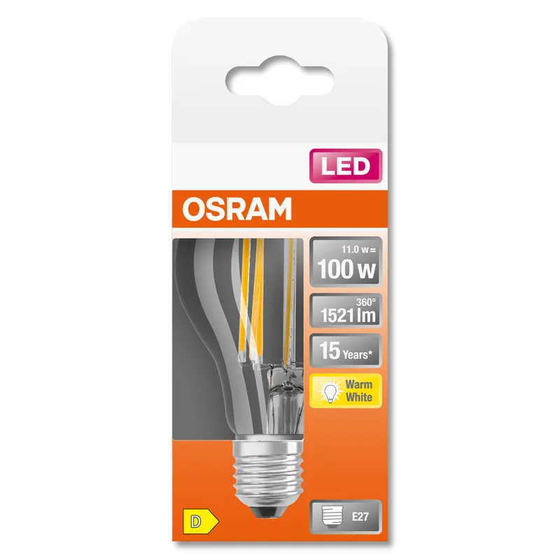 Vente Directe Ampoule LED E27 Retrofit 10W = 1521 lumens blanc chaud Led Star OSRAM