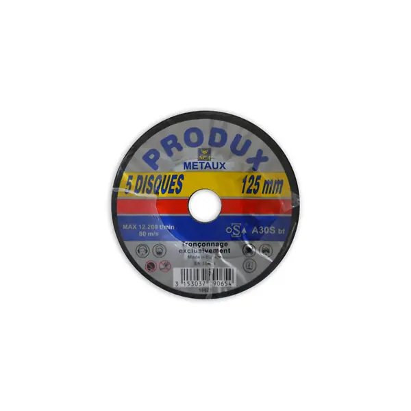 Vente Flash Disques à tronçonner acier - 125 x 3.2mm - Lot de 5 SEA