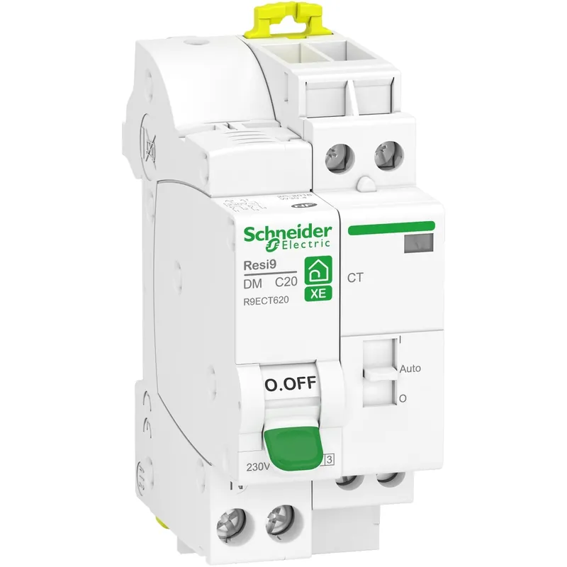 Contacteur jour nuit 20A + disjoncteur divisionnaire 20A courbe C 3kA embrochable - Resi9 XE SCHNEIDER ELECTRIC Nouvelle Collection