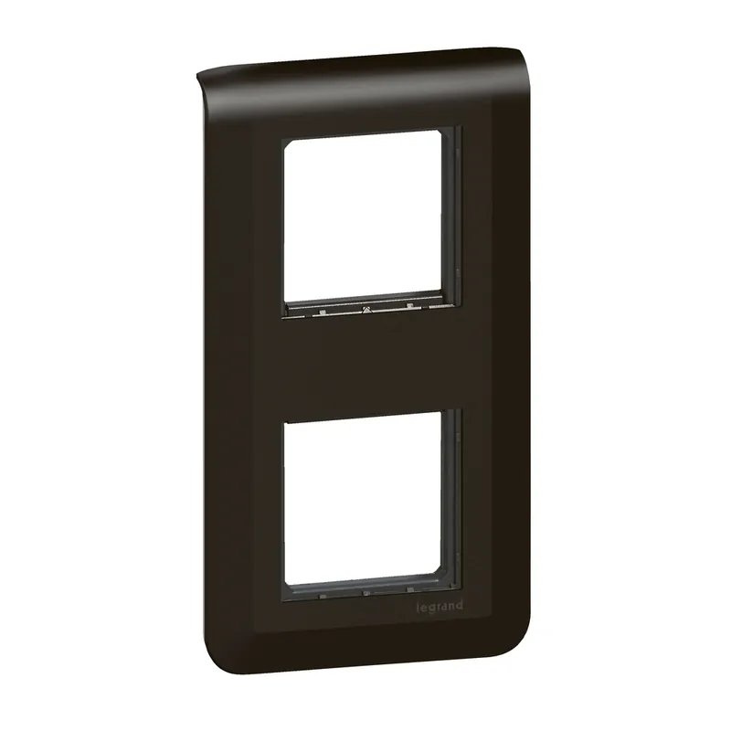 Plaque avec support 2 x 2 modules verticale finition noire mat Mosaic LEGRAND Acheter Direct