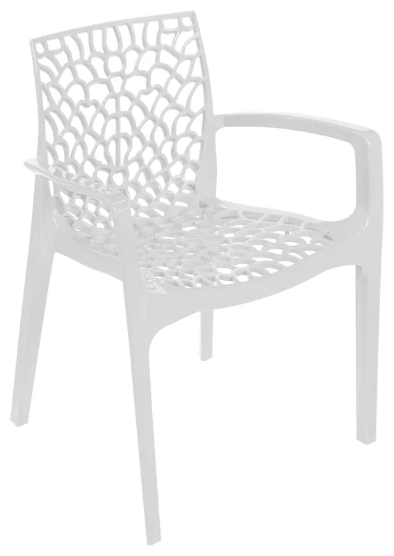 Fauteuil de jardin GRUVYER polypropylène blanc - GRANDSOLEIL Achat Immédiat