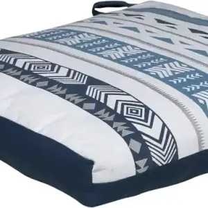 Prix Cassé Galette de chaise en tissu imperméabilisé 40 x 40 cm Ethnic coloris bleu SADY‘S TRADING