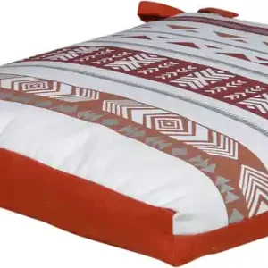 Solde Galette de chaise en tissu imperméabilisé 40 x 40 cm motif Ethnic coloris rouge Terracotta SADY‘S TRADING