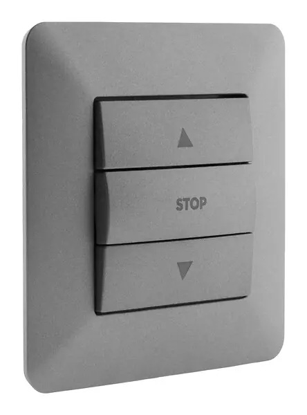 Interrupteur volet roulant encastrable - Titanium - 2300W ZENITECH Prix Bas