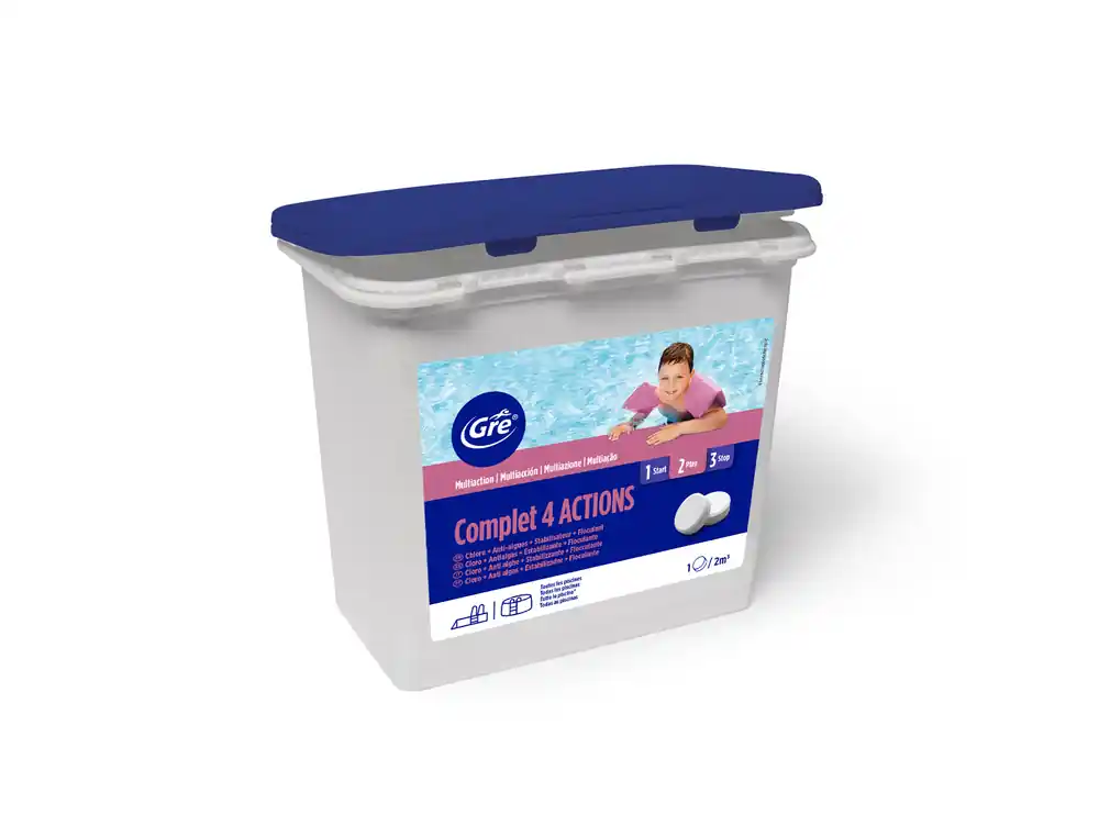 Offre Exclusive Chlore piscine 4 actions en pastille 1kg sans acide borique