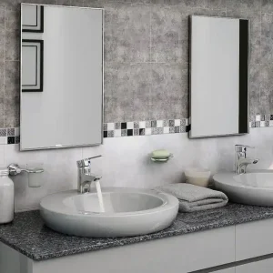 Faïence blanche murale intérieur gris foncé LOFT ép 8 mm 25 x 40 cm paquet de 1 m² ELYSSA TRADING Commander Vite