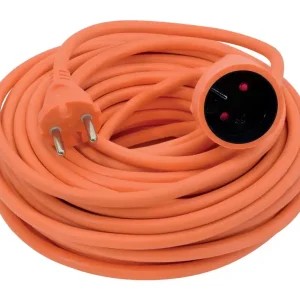 Vente Directe Rallonge électrique de jardin IP20 25m 3G1,5 orange GEFOM