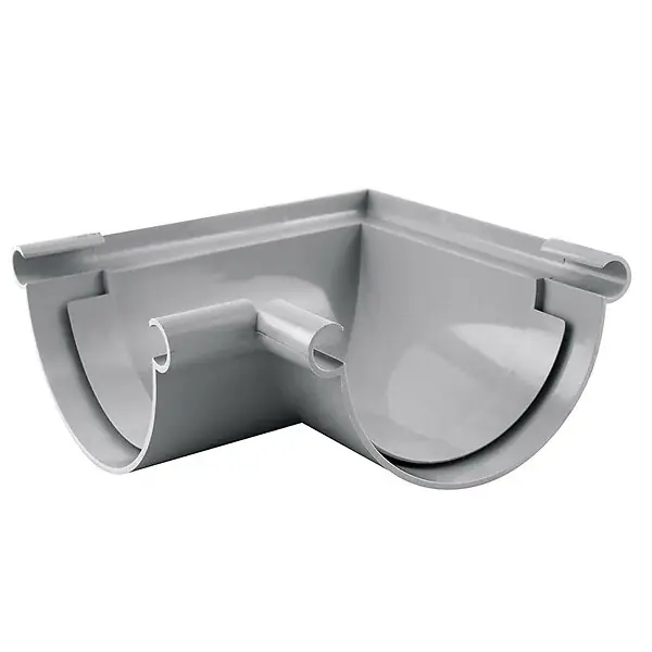 Promotion Angle universel gouttière ronde 90° - PVC rigide - Gris FITT