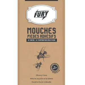 Ruban adhésif mouches Fury - 4 bandes - 3 mois d‘efficacité Marque