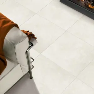 Affaire À Saisir Carrelage sol intérieur effet béton blanc SAUMUR ép 8 mm 45 x 45 cm paquet de 1,45 m² PAREFEUILLE