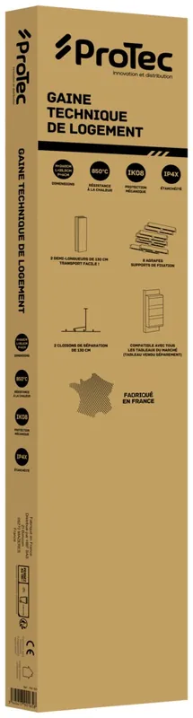 Certifié Gaine technique de logement longueur 2 x 1,30 m Protec - PROTEC