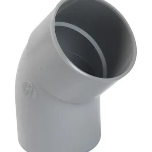 Prix Choc Coude PVC gris 45° gouttière - Diam.80mm - À coller NICOLL
