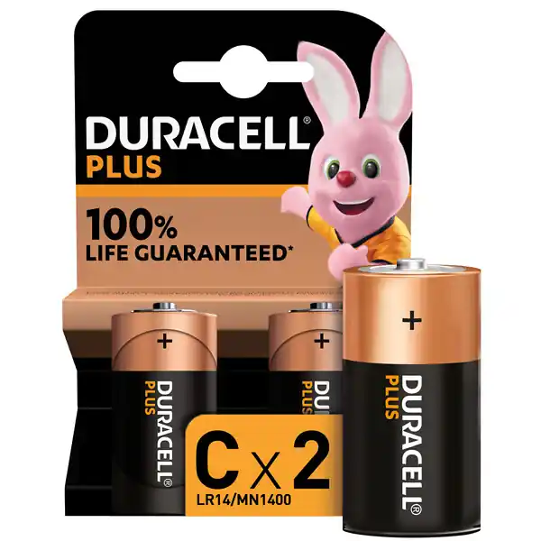 Quantité Limitée Pile alcaline format C - Lot de 2 - LR14 1.5V DURACELL
