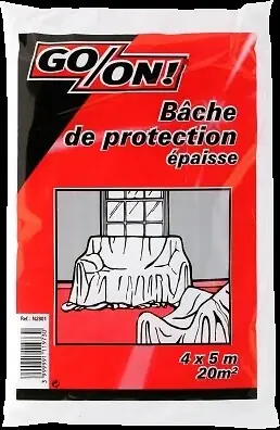 Remise Bâche de protection épaisse - 4x5 m - 15 microns GO/ON