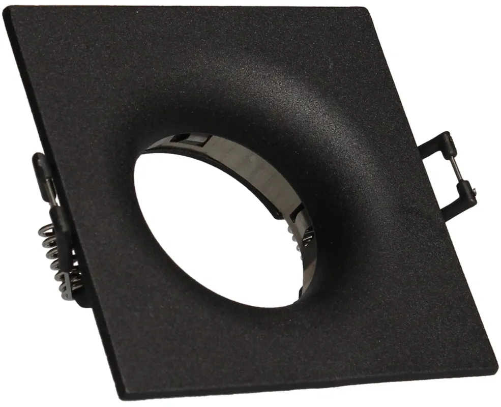 Nouveauté Spot LED encastrable GU10 anti-éblouissement sans ampoule carré Noir - Cobalt ARLUX