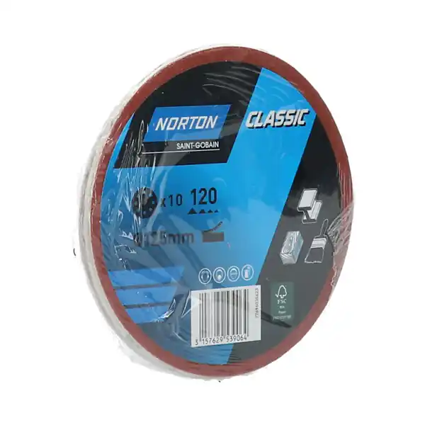 Seulement Aujourd'hui Disques abrasifs PEX 125 - grain fin - 8 trous NORTON