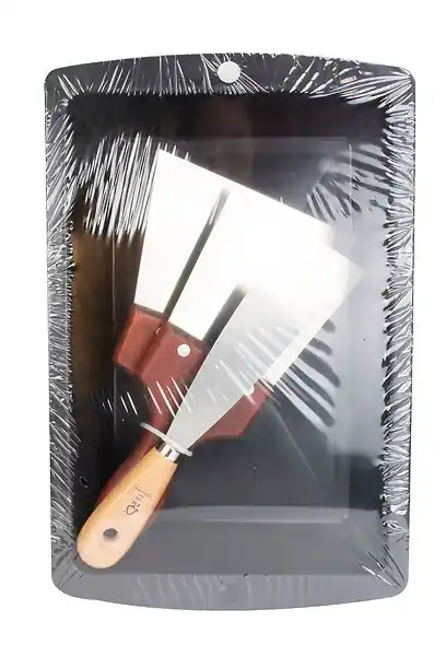 Expédié Aujourd'hui Auge à peinture 3L et 3 couteaux inox - Bois FSC MEKANO