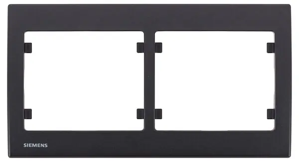 SIEMENS Plaque Double Horizontale Anthracite Delta IRIS Nouvel Arrivage