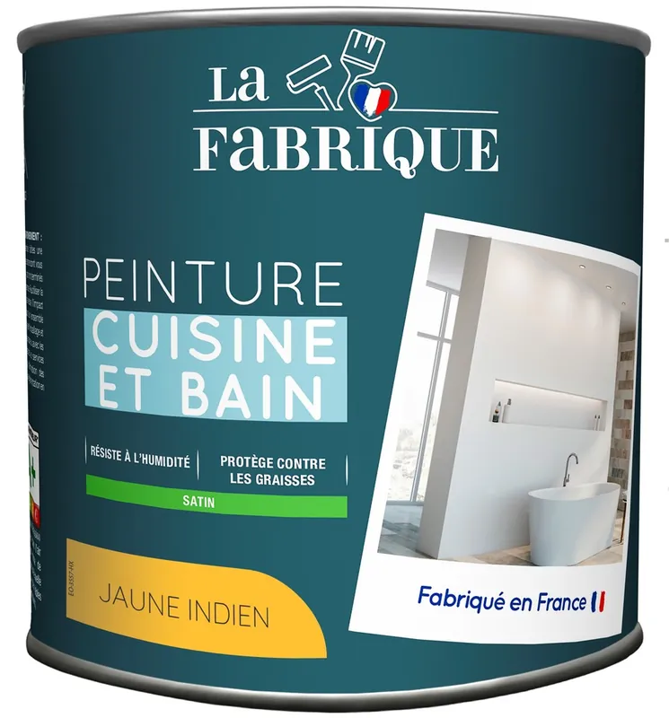 Peinture Cuisine & Bain Jaune Indien satin 500 ml - LA FABRIQUE Expédié Aujourd'hui