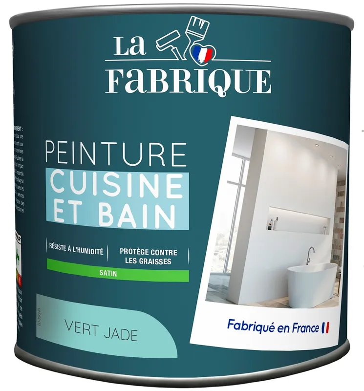 Marque Peinture Cuisine & Bain Vert Jade satin 500 ml - LA FABRIQUE